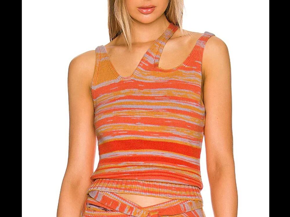 Jonathan Simkhai Avani Space-dye Cut-out Top Size XS Knit Boho Designer Revolve